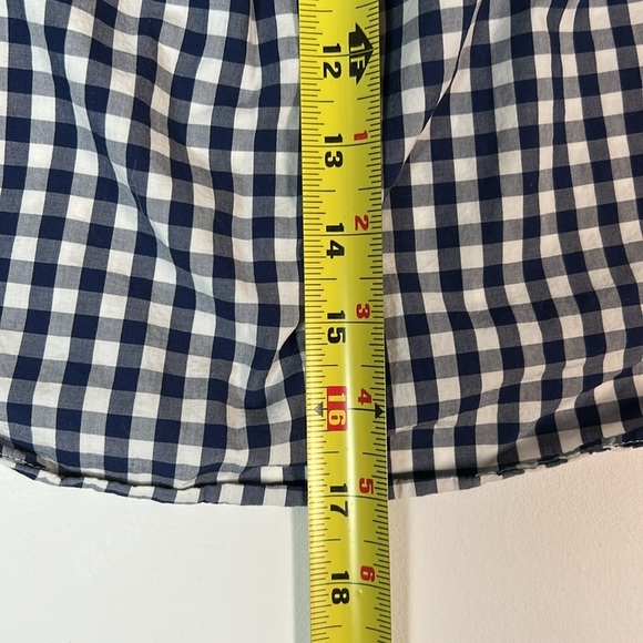 Madewell Gingham Cold Shoulder Navy and White - XS - Picture 10 of 10